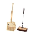 thumbnail image 3 of Juego de 3 miniescobas con recogedor y fregona para limpieza infantil, juego de ayuda para el hogar para niños de 3 a 6 años, para jardín de infantes Marrón, 3 of 8