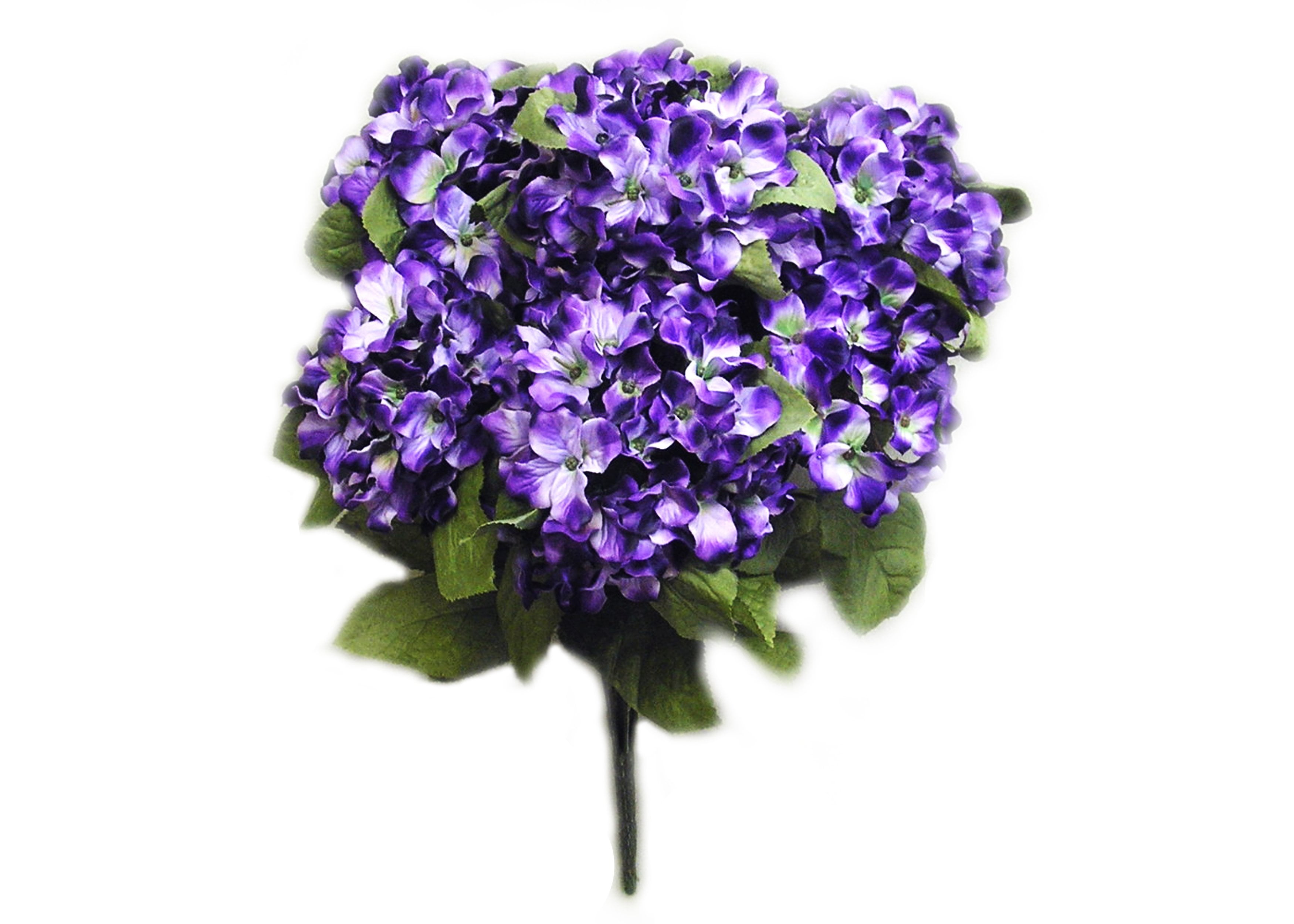 JenlyFavors 22 Inch XLarge Satin Artificial Hydrangea Silk Flower Bush 7 Heads Purple Lavender