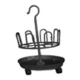 thumbnail image 2 of Lipstore Revolving Shoe Tree Freestanding Shoe Display with Wheels Shoe Storage Organizer Black Single Layer, 2 of 8