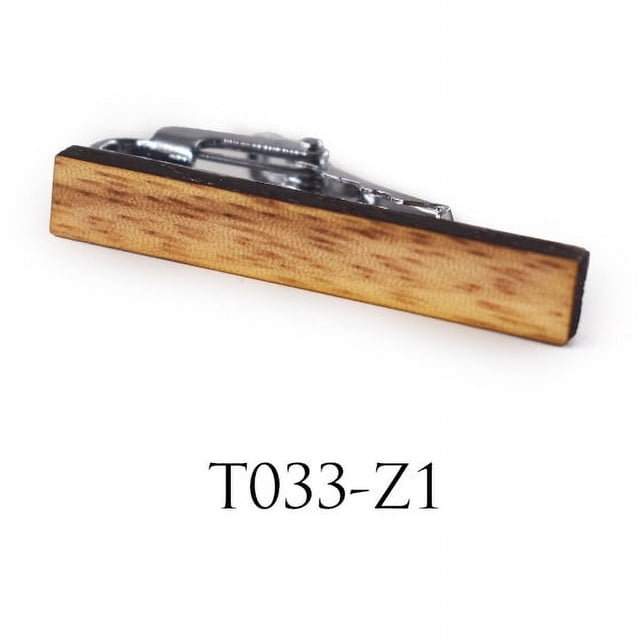 Clip de corbata de madera con estilo único, estampado de personalidad, clip de corbata de madera, aleación de madera de cebra