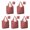 Red Christmas Gift, variant on 5 Pack Foldable Shopping Bag,Red Christmas Patchwork Pattern Reusable Grocery Bags with Pockets,Large Reusable Tote Bags with Handles Waterproof & Lightweight
