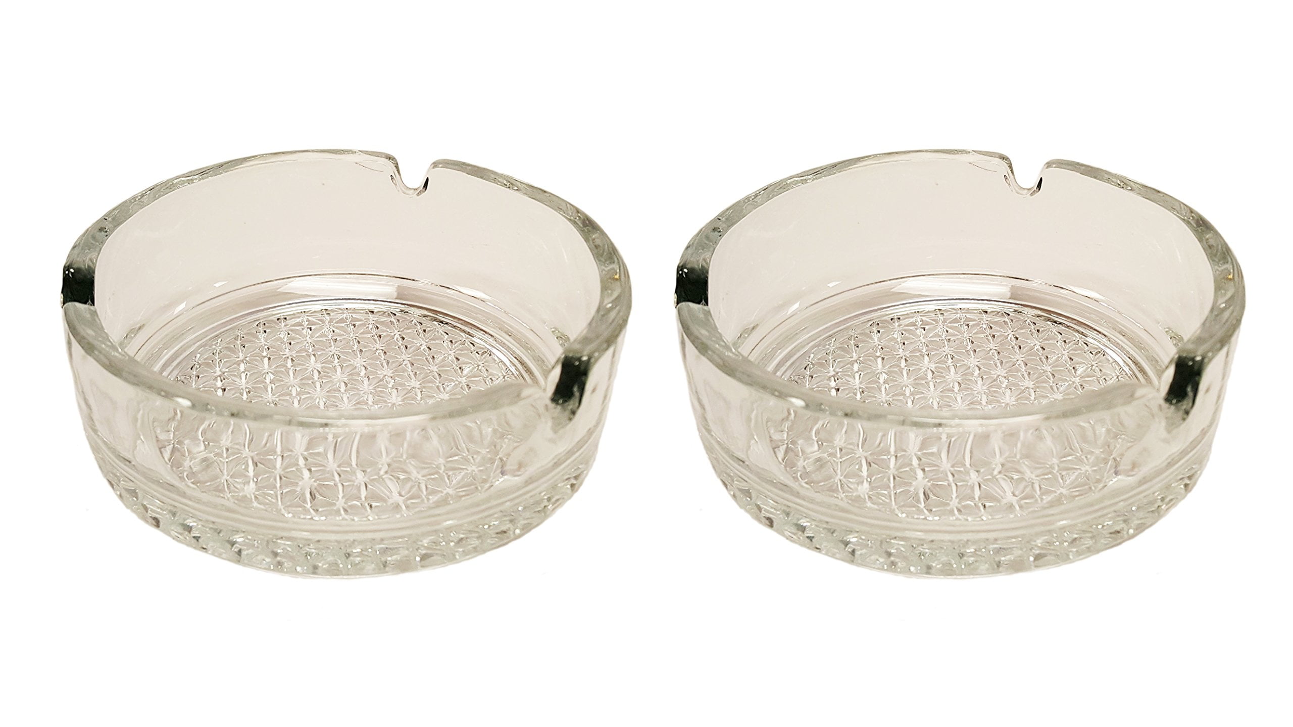 Epure Decorative Glass Ashtrays! 4"x1.5", 2 pack