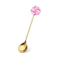 thumbnail image 4 of Transemion 1/2/3/5 Cartoon Adorable Restaurant Hotel Tableware Portable Washable Stainless Steel Stirring Mixing Dinnerware Cake Flatware Candy Spoon Pink 5PCS, 4 of 6