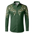 thumbnail image 4 of CONZONE Mens Western Cowboy Buttons Down Shirts Long Sleeve Shirts for Men Trendy Graphic Lapel Soft Lightweight Tops, 4 of 4