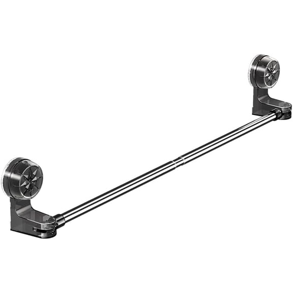 Stainless Steel Suction Cup Towel Rack , Adjustable to 11.81-23.62 inches, Detachable Suction Cup Towel Rack, Strong Adhesion, Freely extendable, Glossy Stainless Steel