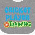 thumbnail image 4 of Inktastic Cricket Player in Training Boys or Girls Baby Bib, 4 of 4