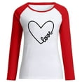 thumbnail image 3 of DPTALR Imprimé de la Saint-Valentin pour Femmes Pull Décontracté à Col Rond Manches Longues Chandail en Molleton Haut Chemisier, 3 of 3