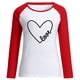 thumbnail image 3 of Estampado del Día de San Valentín para mujer moda Casual cuello redondo manga larga pulóver sudadera Tops camisa blusa Pompotops gfhjh16230, 3 of 3