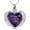 A-Purple, variant on Crystal Heart Urn Necklace Mini Keepsake Cremation Jewelry Angel Wing Heart Urn Pendant