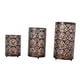 thumbnail image 2 of Candelabro de vela de té, decoración de jaula, decoración de escritorio, linterna de jaula de pájaros colgante de hierro Negro Rojo, 2 of 9