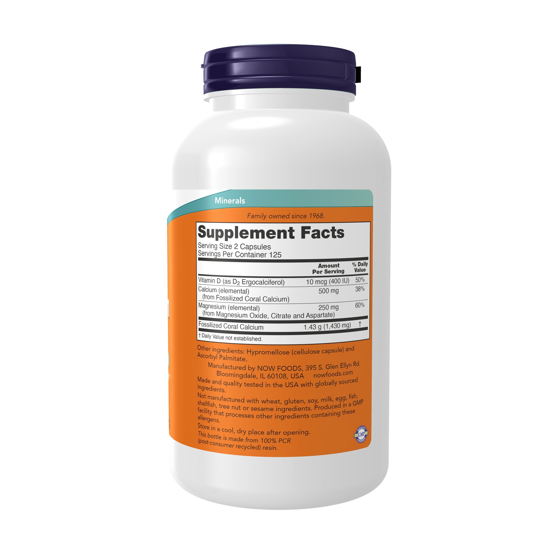 NOW Supplements, Coral Calcium Plus, Bone Health*, Healthy pH Balance*, 250 Veg Capsules