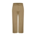 thumbnail image 7 of Dresfit Cotton Pants Mens Open Bottom Loose Fit Wide Leg Sweatpants Solid Color Drawstring Baggy Joggers Straight Relaxed Fit Running Travel Pants Khaki M, 7 of 7