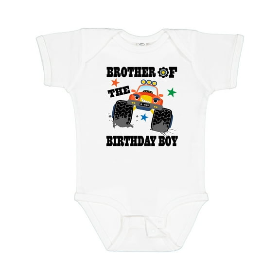 Inktastic Brother of the Birthday Boy Truck Boys Baby Bodysuit
