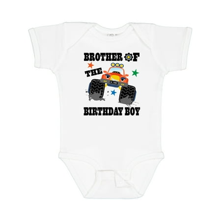 

Inktastic Brother of the Birthday Boy Truck Gift Baby Boy Bodysuit