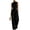 Black #58, variant on Womens Jumpsuit Tie Neck Sleeveless Loose Fit Wide Leg Linen Rompers Dressy Summer Overalls with Pockets Purple XL