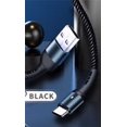 thumbnail image 1 of Charging Cable Nylon Braided Smart Data Cord braided charging wire USB Charger Wire Mobile Phone Accessory, Black, Type-C, 1 of 1