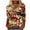 Multicolor Plus Size Blouse for Women_u, variant on Loose Fit Round Neck 3/4 Sleeve Fall Fashion Shirts Flower Pattern Tunic Tops Spring Tops Blouses for Women Dressy Casual Lightweight Basic T-Shirts Multicolor XXL