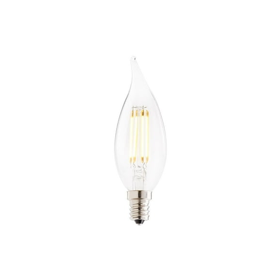 Bulbrite  Pack of (4) Dimmable CA10 Candelabra (E12) LED Bulb Clear Filament