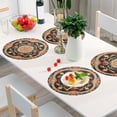 thumbnail image 6 of Ryvnso Bohomia Mandala Pattern Round Plate Mats Dining Table Placemat Set of 4 for Holiday Decoration, 6 of 7