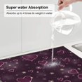 thumbnail image 3 of Uemuo Snowflakes and Hearts Pattern Dish Drying Mat,16*18 inch Absorbent Dish Drainer Kitchen Counter,Large Size Dish Drying Pad for Countertops,Sinks,Draining Racks, 3 of 6