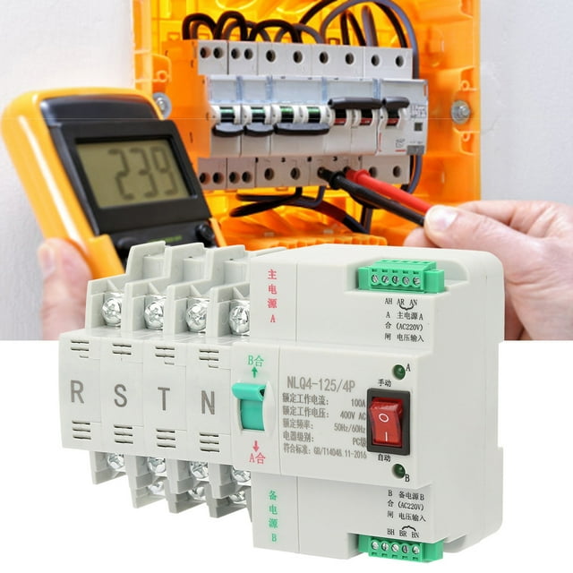 Interruptor De Transferencia Automática Ac 400V 4P 63/80/100A Interruptor De Palanca De Transferencia Automática De Doble Potencia 0