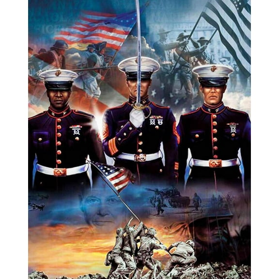 Paint by Number for Adults-Army Warrior- Acrylic Easy Paint by Numbers for Adults Beginner DIY Painting by Numbers for Gift Home Wall Decor 16”W x 20”L-