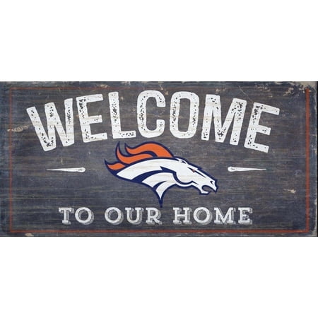 Fan Creations Welcome Denver Broncos Distressed 6 X 12, Multi