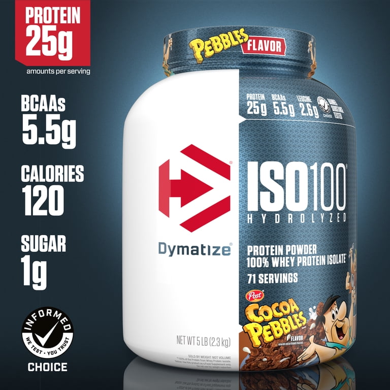 Dymatize ISO100 Hydrolyzed Whey Isolate Protein Powder, Cocoa