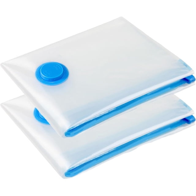 PinesC Vacuum Storage Bags - 2 Pack 100X130CM Extra Large Strong Space Saver Compression Bags - Reusable Vacuum Pack Bags Double Zip Seal Travel Vacuum Storage Bags for Clothes Duvet