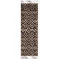 thumbnail image 2 of Safavieh Moroccan Fringe Shag Rug-Color:Grey/Cream,Shape:Runner,Size:2'-3" X 7', 2 of 7
