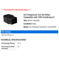 thumbnail image 2 of A/C Compressor Cut-Out Relay - Compatible with 1985 Ford Bronco II, 2 of 2