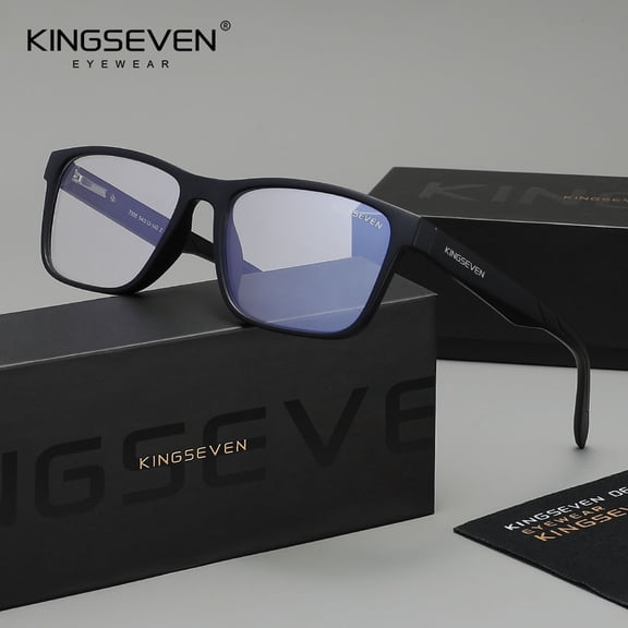 KINGSEVEN Men Women Anti Blue Light Glasses Classic Rectangle Frame
