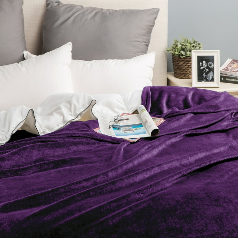Bedsure Fleece Blanket King Size Purple Lightweight Super Soft Cozy Luxury Bed Blanket Microfiber Walmart