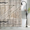 thumbnail image 2 of Vintage Wood Grain Extra Long Shower Curtain Set, Waterproof Shower Curtains for Bathroom, Farmhouse Country Door Retro Washable Fabric Bath Curtain for Bathtub Decoration with Hooks 72x96 Inches, 2 of 9