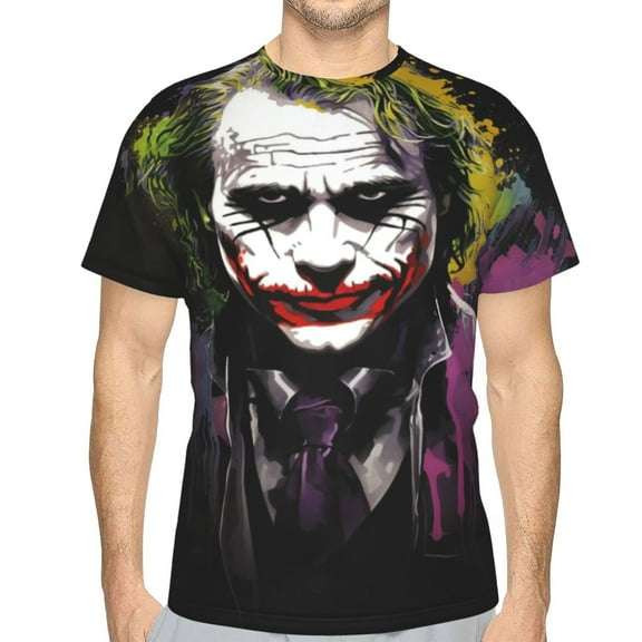 Unisex Adult Joker T-Shirts, 3D Graphic Novelty Shirts Crewneck Short Sleeve Tees for Men Women