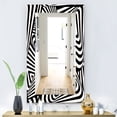 thumbnail image 2 of DESIGN ART Designart 'Black & White 5' Modern Mirror - Contemporary Printed Wall Mirror 27.6 in. wide x 39.4 in. high, 2 of 4