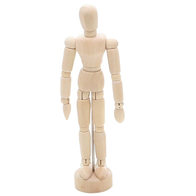 Coofit Wood Mannequin Movable Articulated Drawing Figurine Artist Hand Model Desk Decor