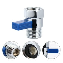 FRCOLOR Handle Straight Valve Bathroom Shut-off Valve 4.5X3.8CM Silver