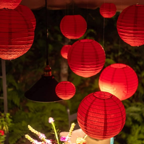 Raindrops  25 Pcs Multicolored Chinese Lantern Decoration Wedding Decorations