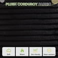thumbnail image 5 of FFH 50" Oversized Round Chaise Lounge Chair, Boneless Cloud Sofa with Cylindrical Backrest Pillow, Plush Corduroy Black, 5 of 12
