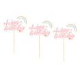 thumbnail image 4 of 3pcs Birthday Cupcake Picks De año de nuevo Favor Cake Decoration - Azul claro 2, tal se describe Rosa 2 Colco Paper Cakecup Cake Toppers, 4 of 8