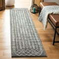 thumbnail image 2 of SAFAVIEH Tulum Goddard Moroccan Geometric Runner, 2' x 6', Dark Grey/Ivory, 2 of 7