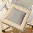 thumbnail image 4 of VQPeo Count Seat Cushions for Kitchen Chairs，Linen Cover Chair Cushions for Dining Chairs Square Chair Pads with Ties for Office Chairs(19.7x19.7inch), 4 of 5