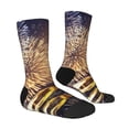 thumbnail image 3 of Uemuo Happy New Year Pattern Women's Crew Socks, Soft Durable Breathable Moisture-Wicking with Odor Control Cotton socks, 3 of 9