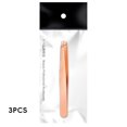 thumbnail image 3 of EXLEAF 2026 New 3Pcs Tweezers Slightly Angled Tip Design Long Tweezers Stainless Steel Construction Tweezer for Eyebrow Beauty Style8, 3 of 7