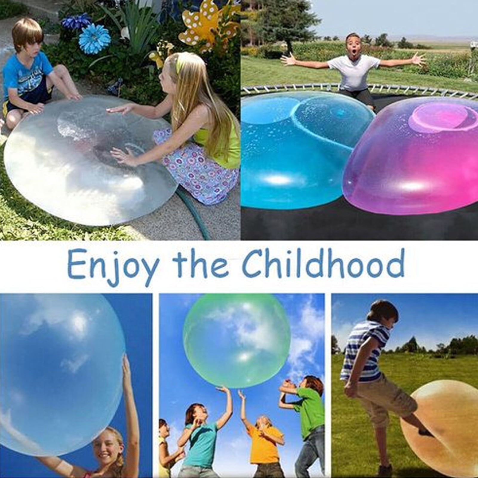Large Amazing Water Bubble Ball Inflatable Balloon Outdoor Kid Game Toy Rubber ` 