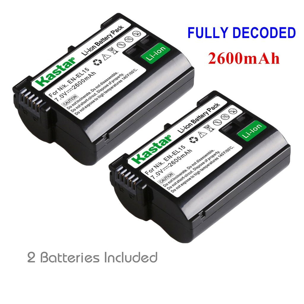 2 Replacement Nikon ENEL15 ENEL15 Batteries Pack for Nikon D7000,D800