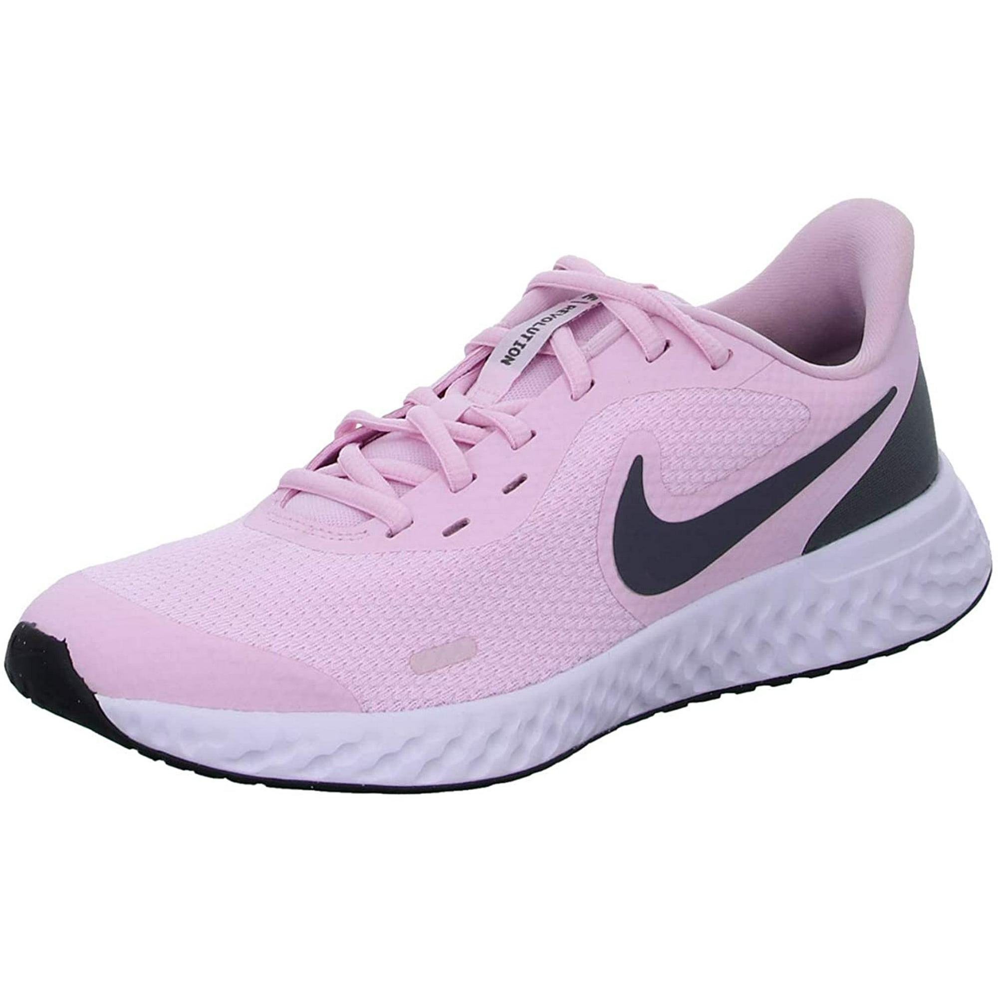 Nike running shoes pink and grey hotsell