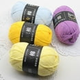 thumbnail image 3 of Hilo de algodón de leche Crochet Knitting Wool Yarn Chunky Hand-Woven Soft DIY Craft Yarn Abanopi Blanco lechoso, 3 of 7