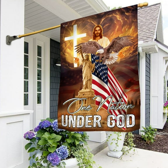 FLAGWIX American Flag - One Nation Under God American Flag THN3668F - House Flag (29.5" x 39.5")